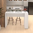 Ver imagem 3 de Bancada Cozinha Americana Gourmet com Prateleiras Branco