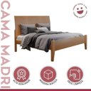 Ver imagem 6 de Conjunto Quarto de Casal Cama em Madeira Maciça 140cm e Mesa de Cabeceira 3 Gavetas Unique