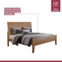Ver mais imagens de Conjunto Quarto de Casal Cama em Madeira Maciça 140cm e Mesa de Cabeceira 3 Gavetas Unique