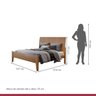 Conjunto Cama de Casal Queen em Madeira Maciça 160cm e Cômoda 5 Gavetas com Sapateira Unique - 4