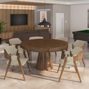 Ver mais imagens de Conjunto Mesa de Jogos Carteado Bellagio Tampo Reversível Verde e 6 Cadeiras Madeira Poker Base Cone