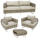 Ver imagem 1 de Jogo Conjunto de Sofá Completo em Fibra Sintética para Sala Varanda Jardim