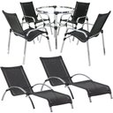Ver imagem 1 de 4 Cadeiras e Mesa 2 Espreguiçadeiras e Mesa Preto
