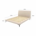 Ver imagem 4 de Cama King Estofada Linho com Cabeceira Moon Bege