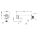 Ver imagem 2 de Kit 2 Torneiras para Banheiro de Parede Docol Pressmatic 120 1/2" e 3/4" Chrome Cinza/Cromado