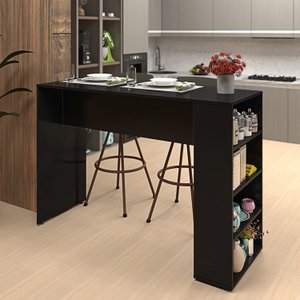 Bancada Cozinha Americana Gourmet com Prateleiras