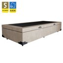 Ver imagem 2 de Cama Box Baú Solteirão Suede Bege Emth 96x203x40