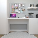 Ver imagem 5 de Conjunto 4 Peças com Escrivaninha, Armário Multiuso Alto, Baixo e Prateleira Branco