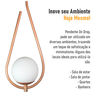 Lustre Pendente On Drop - Bronze com Globo de Vidro Branco - 7