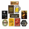 Kit com 10 placa decorativas em mdf - Cerveja Bebidas Churrasco - 1