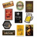Ver imagem 3 de Kit com 10 placa decorativas em mdf - Cerveja Bebidas Churrasco