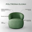 Ver imagem 3 de Poltrona Orgânica Atemporal Base Giratória Eloah Bouclé Italiano Verde Selva