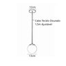 Pendente Moderno Jabuticaba Dourado 1 Esfera Globo de Vidro - LEITOSO FOSCO - 4