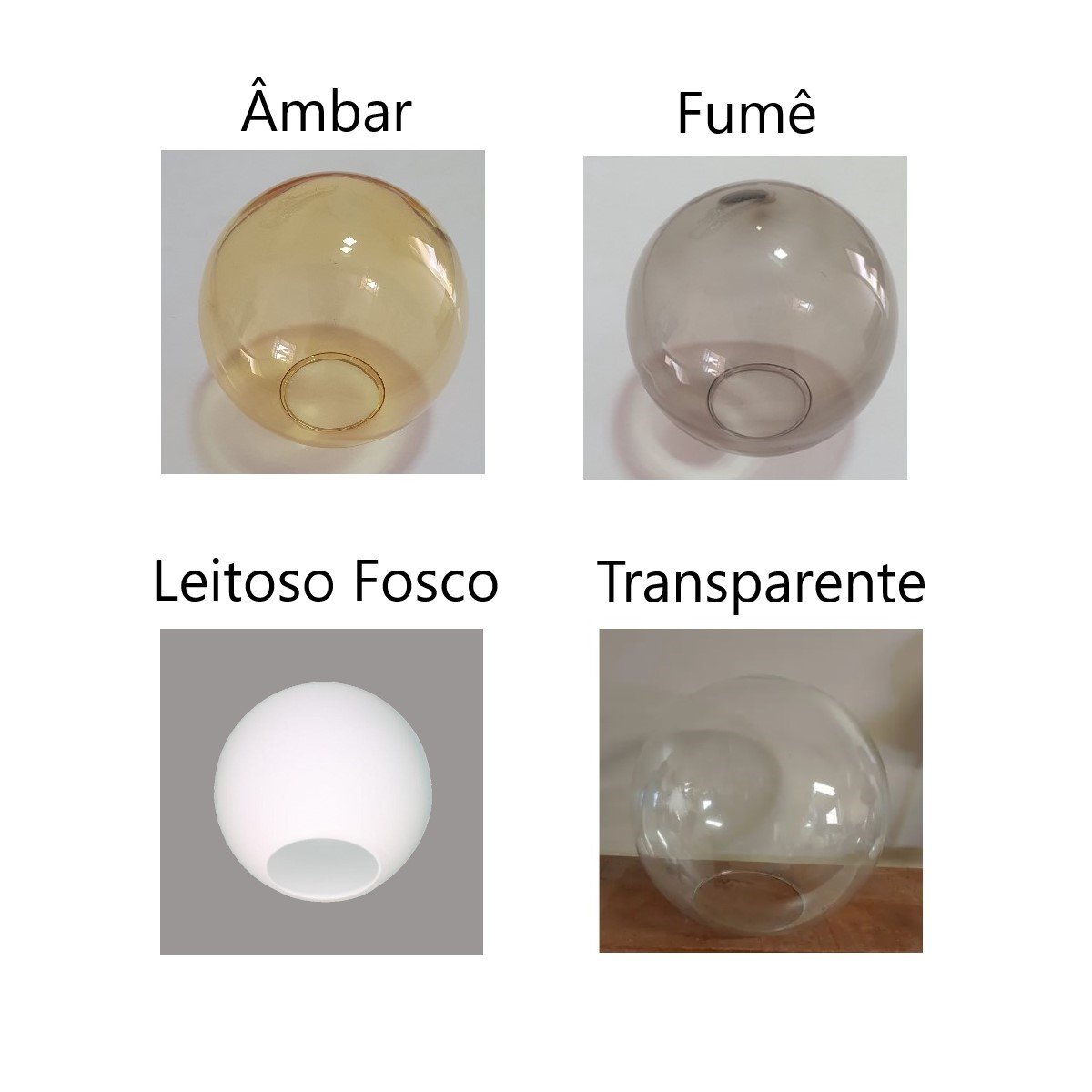 Pendente Moderno Jabuticaba Dourado 1 Esfera Globo de Vidro - LEITOSO FOSCO - 3