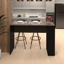 Ver imagem 2 de Bancada Cozinha Americana Gourmet com Prateleiras Marrom/Nogal