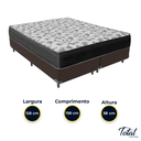 Ver imagem 3 de Cama Box Bipartido Queen Marrom e Colchão Iso 100 D33 Ortobom
