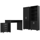 Ver imagem 2 de Conjunto para Escritório 4 Peças com Escrivaninha Gávea 1 Gaveteiro e 2 Armários Espresso Móveis