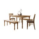 Ver imagem 4 de Mesa de Jantar 160cm 8979fn com 2 Cadeiras Estofadas 8981fn e 2 Bancos 8980fn Rubi Freijó Finestra