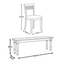 Ver imagem 2 de Mesa de Jantar 160cm 8979fn com 2 Cadeiras Estofadas 8981fn e 2 Bancos 8980fn Rubi Freijó Finestra