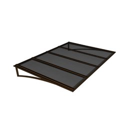 Toldo Fixo Policarbonato Alveolar Fume - 1,50m X 1,00m - Estrutura Bronze - 1