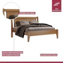 Ver imagem 6 de Conjunto Cama de Casal em Madeira Maciça 140cm Florença e Cômoda 5 Gavetas com Sapateira Unique