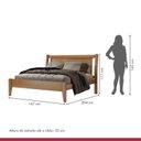 Ver imagem 4 de Conjunto Cama de Casal em Madeira Maciça 140cm Florença e Cômoda 5 Gavetas com Sapateira Unique