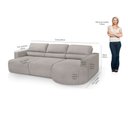 Ver imagem 5 de Sofá Orgânico Encantus 3 Lugares para Sala 2,92 Cm Cappuccino Redenobre