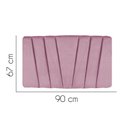 Ver imagem 2 de Painel Cabeceira Estofada Bélgica 90cm Cama Box Solteiro Corino Rosa Bebe- Mabe Magazine