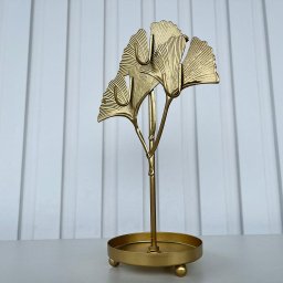 Decoração quarto enfeite porta joia dourado folha de metal - 3