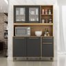 Armário de Cozinha Rubi Cinamomo Grafite - Valdemóveis - 2