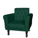 Ver imagem 1 de Poltrona Decorativa Classic Capitonê Suede Diversas Cores - DS Estofados - Verde