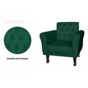 Ver imagem 2 de Poltrona Decorativa Classic Capitonê Suede Diversas Cores - DS Estofados - Verde