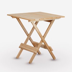 Mesa Dobrável 70x70cm Eucalipto sem Pintura