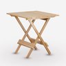 Mesa Dobrável 70x70cm Eucalipto sem Pintura - 1
