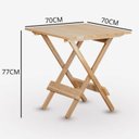 Ver imagem 3 de Mesa Dobrável 70x70cm em Madeira Maciça sem Pintura
