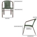 Ver imagem 2 de 06 Cadeiras Floripa Alumínio Pintura Marrom Corda Nautica Tr Verde