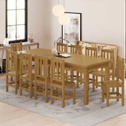 Conjunto Sala de Jantar 220x88 com 10 Cadeiras Diamante - Nemargi:nogueira - 2