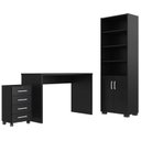 Ver imagem 2 de Kit 3 Peças com Escrivaninha Gávea, Gaveteiro e Armário Espresso Móveis