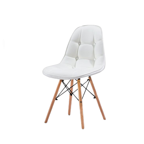 Cadeira Eiffel Botone Branco Couro Pu Cozinha Sala de Estar Jantar Mesa de Jantar Área de Lazer Rece