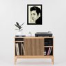 Quadro Vintage Elvis Presley 24x18cm - com Vidro:madeira Preta - 2