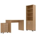 Ver imagem 2 de Kit 3 Peças com Escrivaninha Gávea, Gaveteiro e Armário Espresso Móveis