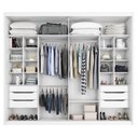 Ver imagem 3 de Guarda Roupa Casal Atraente 2 Potas com Cômoda Sapateira Imperial 5 Gavetas Branco Absoluto Semi