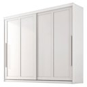 Ver imagem 2 de Guarda Roupa Casal Atraente 2 Potas com Cômoda Sapateira Imperial 5 Gavetas Branco Absoluto Semi