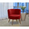 Poltrona Para Sala Decorativa Isadora Suede Vermelho Madelina Decor - 1