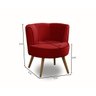 Poltrona Para Sala Decorativa Isadora Suede Vermelho Madelina Decor - 3