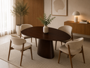 Ver imagem 1 de Mesa Jantar Orgânica Cone Canya 110x115cm - Tabaco