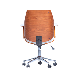 Cadeira de Escritório Ergonômica Giratória Fratini Kopenhagen Diretor Branca - 6