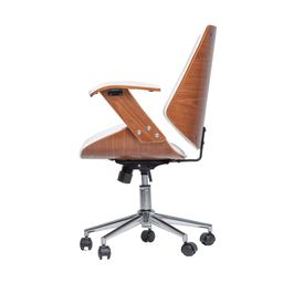 Cadeira de Escritório Ergonômica Giratória Fratini Kopenhagen Diretor Branca - 5