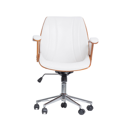 Cadeira de Escritório Ergonômica Giratória Fratini Kopenhagen Diretor Branca - 4