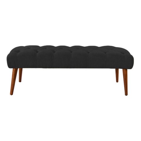 Recamier Rubi 1,20m Corino Preto - Dominic Decor